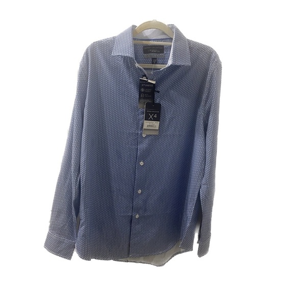 Report Collection X4 Performance Stretch Slim Fit Dress Shirt Size M 16 / 35 - Picture 1 of 6